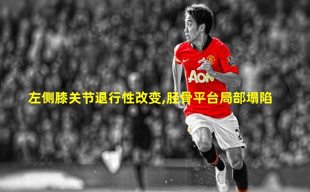 左侧膝关节退行性改变,胫骨平台局部塌陷