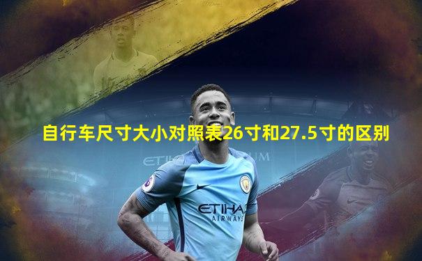自行车尺寸大小对照表26寸和27.5寸的区别